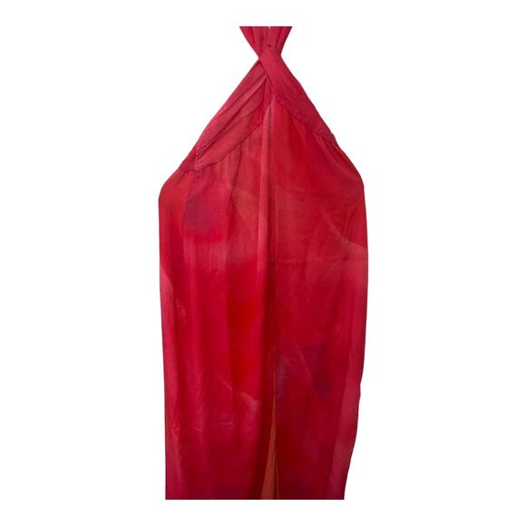 NBD Strappy Maxi Dress Halter Neck Open Back Formal Party Gala Prom Abstract S - Picture 3 of 13